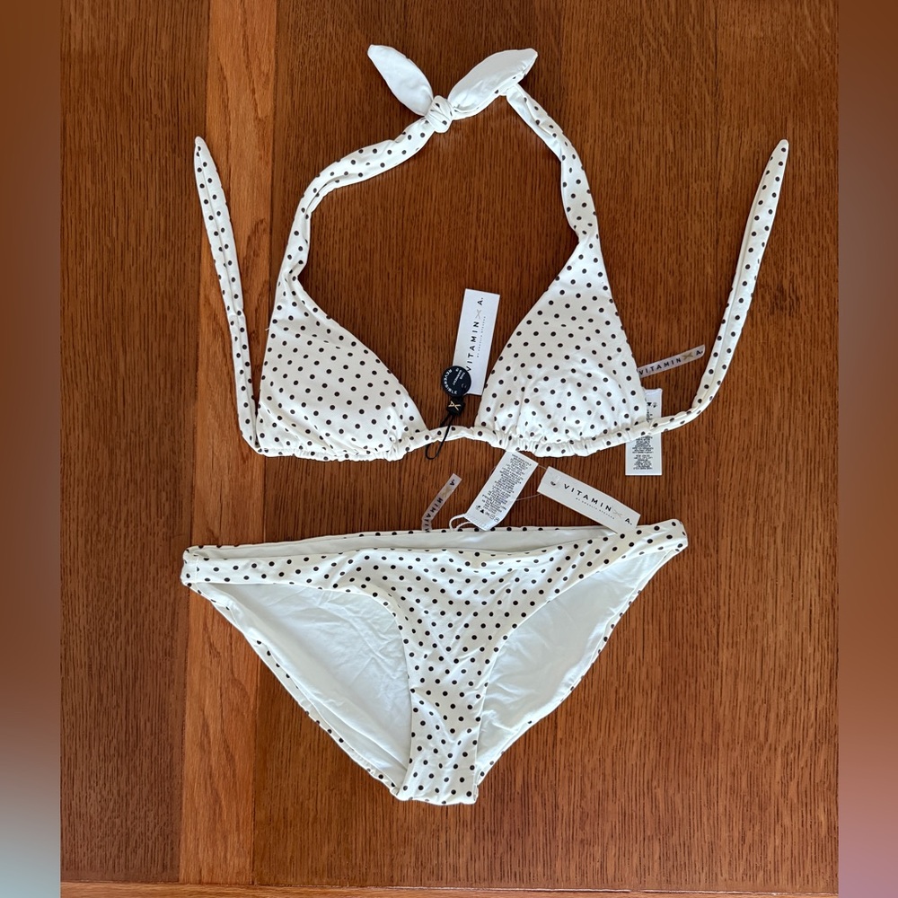 NEW Vitamin A polka dot bikini
